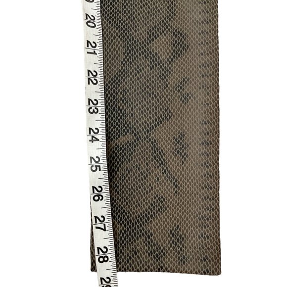 Bagatelle NYC Snake Print Faux Suede Leggings Olive‎ Python XS $98 NWOT - Picture 7 of 12